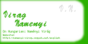 virag namenyi business card